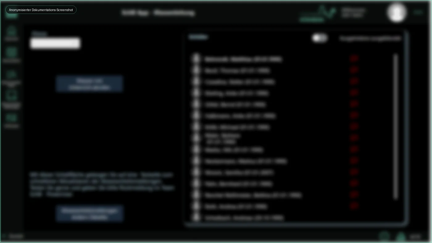 Anonymized screenshot of an administration-focused class leadership interface