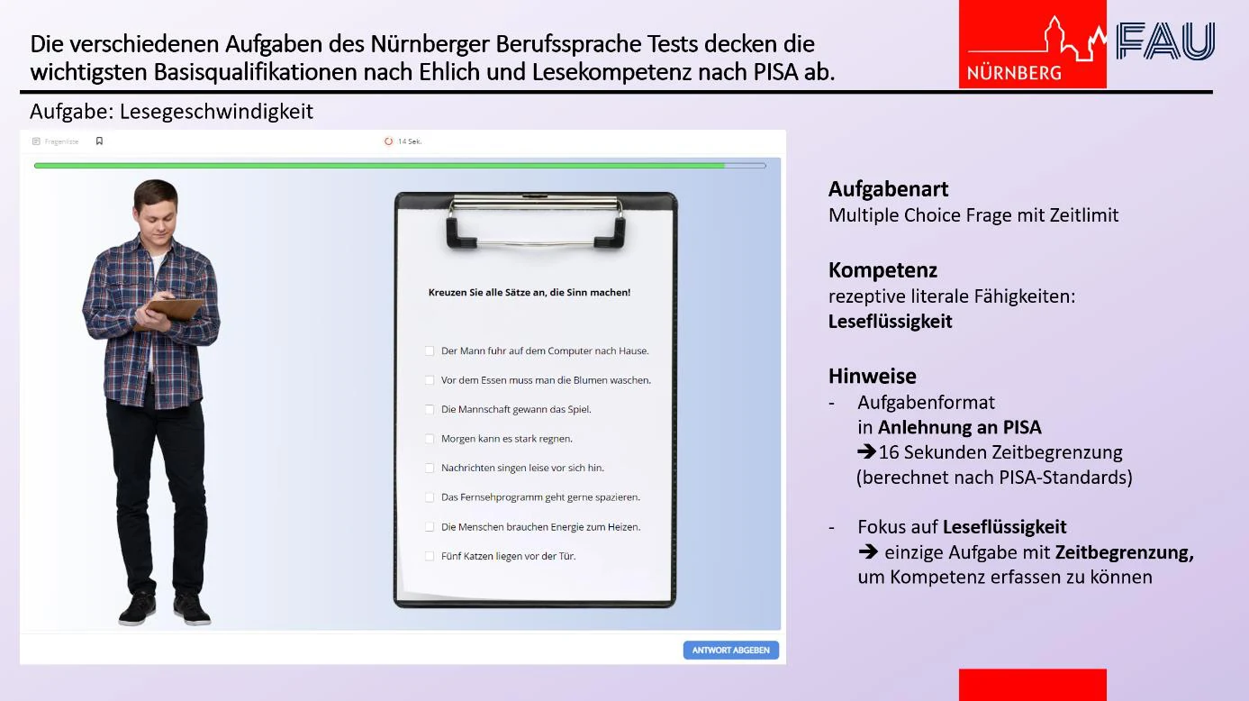 NBD-T Screenshot: Leseflüssigkeit