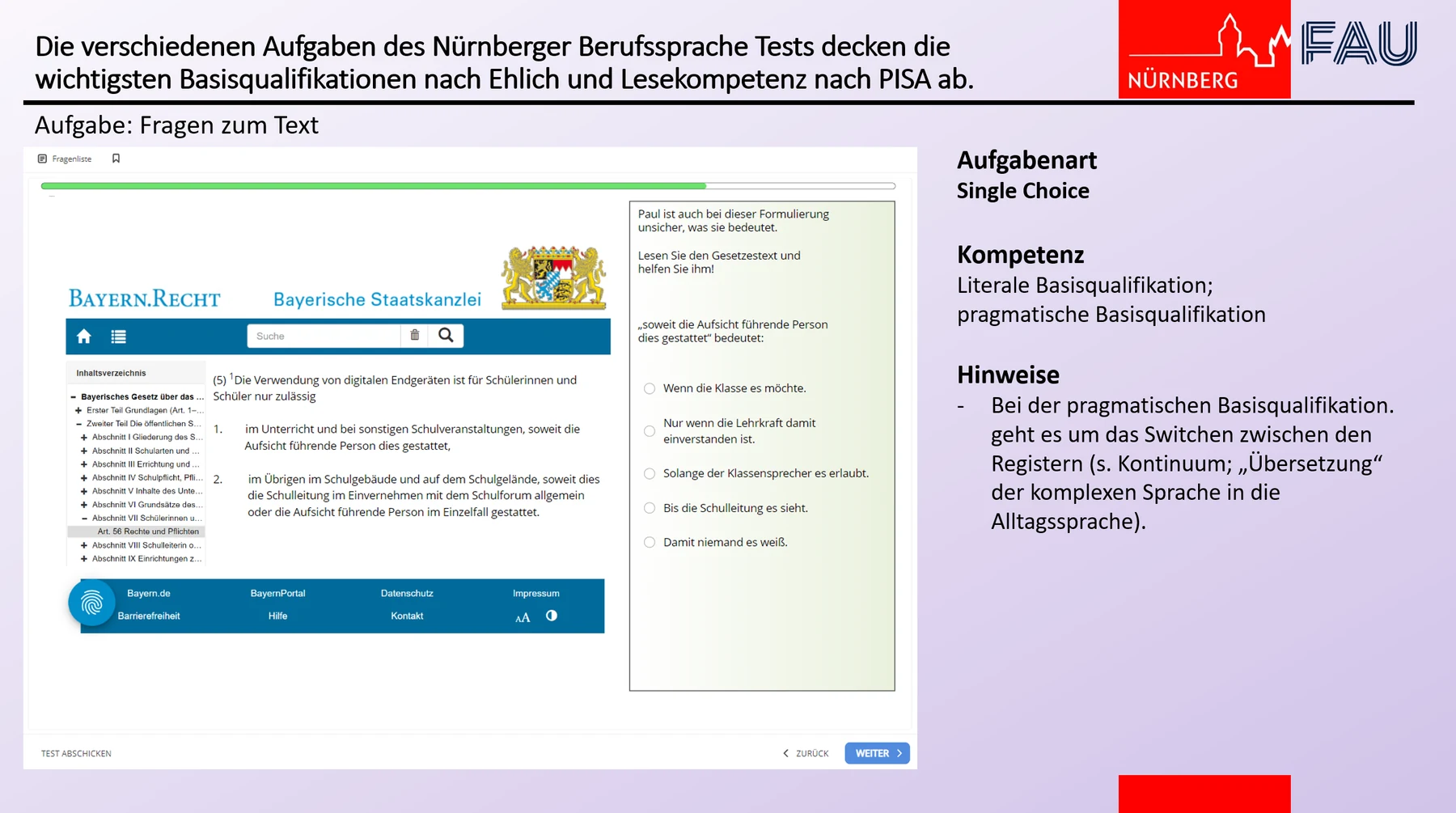 NBD-T Screenshot: Registerwechsel