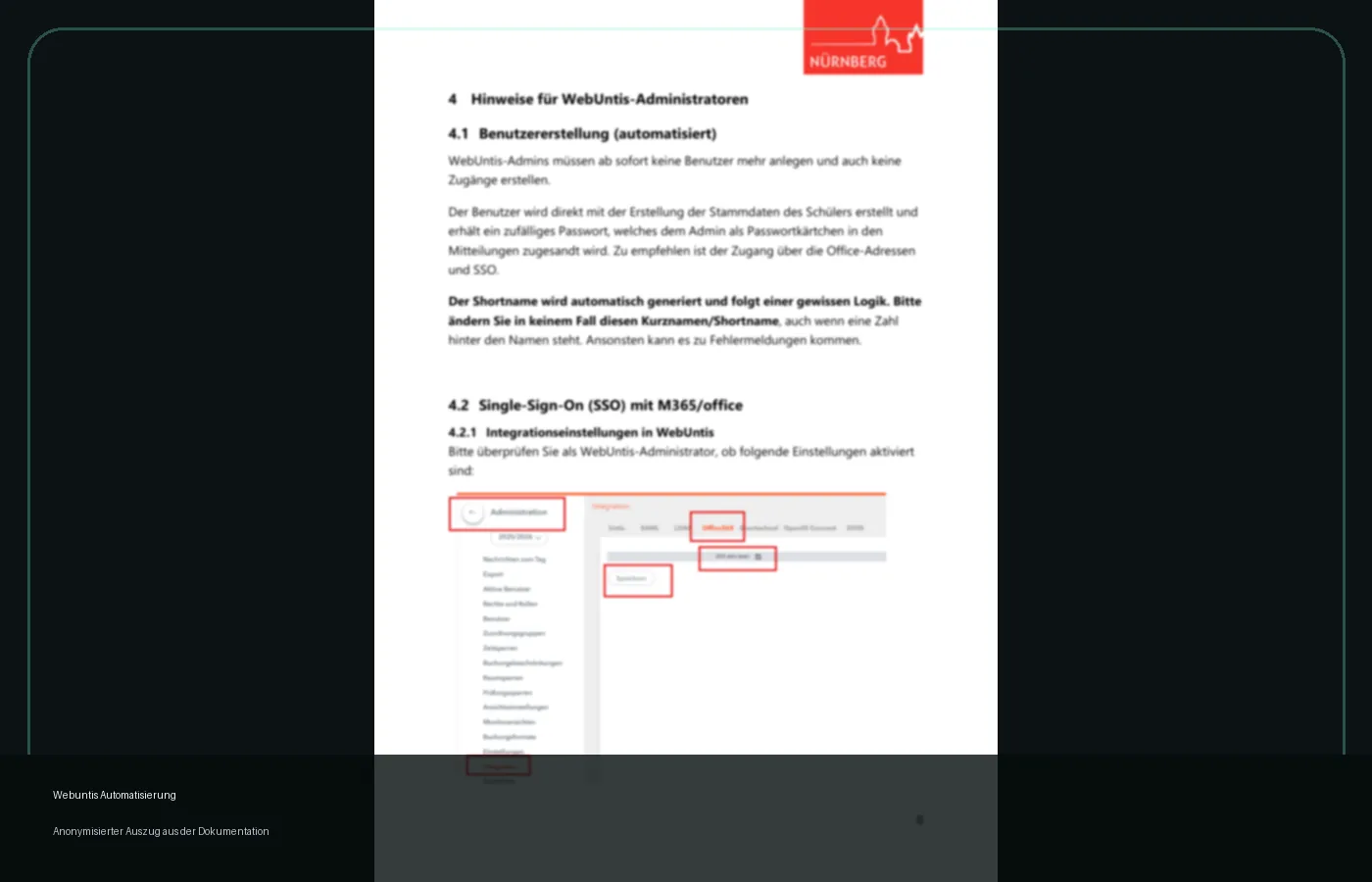 Anonymisierter Screenshot der WebUntis-Automatisierung-Dokumentation